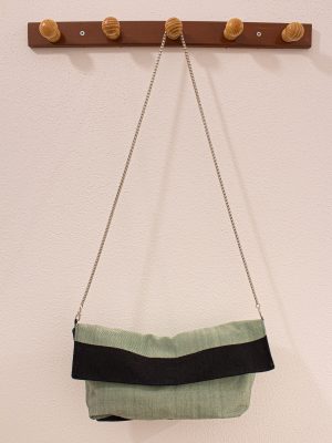 Borsa Verde Salvia E Nera