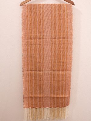 Sciarpa Lana Ruggine E Beige