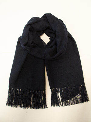 Sciarpa Cotone Blu Navy